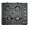 Cheap 🤩 Outlet ✔️ Kleenmaid 60cm 4 Burner Gas On Black Krystal Glass Cooktop with Wok Burner GCTK6012 ❤️ ✨