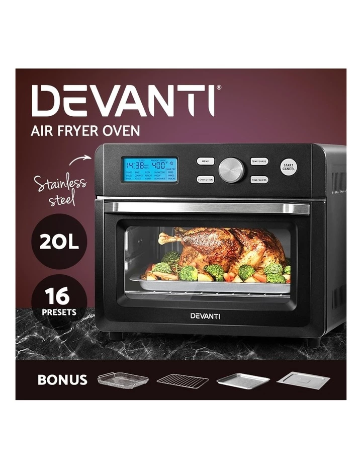 Cheapest 🎉 Buy 👏 Devanti 20L Air Fryer Convection Oven Black AF-K-H-5712E-BK 💯 🤩 4 Cheapest 🎉 Buy 👏 Devanti 20L Air Fryer Convection Oven Black AF-K-H-5712E-BK 💯 🤩 - Image 4