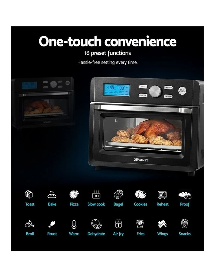 Cheapest 🎉 Buy 👏 Devanti 20L Air Fryer Convection Oven Black AF-K-H-5712E-BK 💯 🤩 5 Cheapest 🎉 Buy 👏 Devanti 20L Air Fryer Convection Oven Black AF-K-H-5712E-BK 💯 🤩 - Image 5