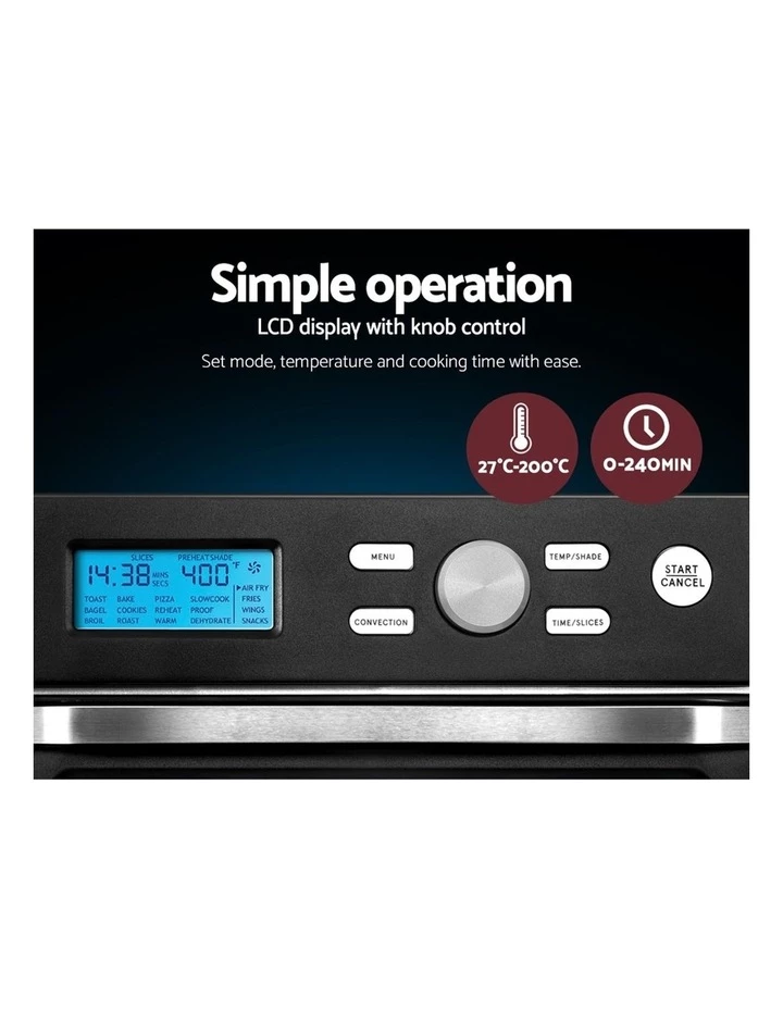 Cheapest 🎉 Buy 👏 Devanti 20L Air Fryer Convection Oven Black AF-K-H-5712E-BK 💯 🤩 6 Cheapest 🎉 Buy 👏 Devanti 20L Air Fryer Convection Oven Black AF-K-H-5712E-BK 💯 🤩 - Image 6