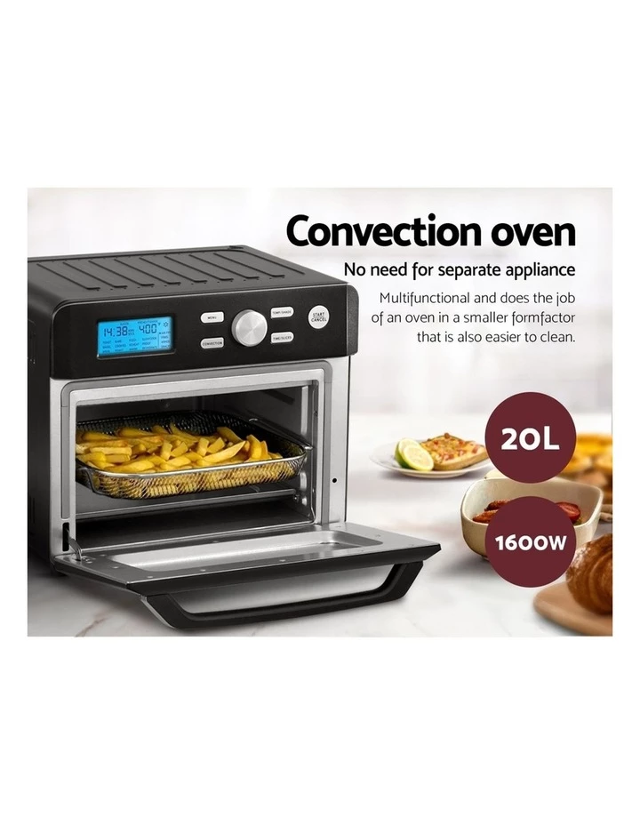 Cheapest 🎉 Buy 👏 Devanti 20L Air Fryer Convection Oven Black AF-K-H-5712E-BK 💯 🤩 7 Cheapest 🎉 Buy 👏 Devanti 20L Air Fryer Convection Oven Black AF-K-H-5712E-BK 💯 🤩 - Image 7