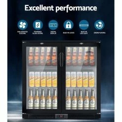 Discount ⭐ Best deal ⭐ Devanti 2 Glass Door Bar Fridge Black BF-E-198L-BK 🎁 🔔 -Appliances Sales 888618520 4 720x928