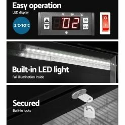 Discount ⭐ Best deal ⭐ Devanti 2 Glass Door Bar Fridge Black BF-E-198L-BK 🎁 🔔 -Appliances Sales 888618520 6 720x928