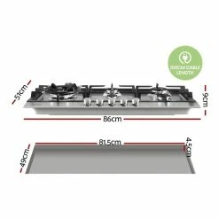 Buy 🔥 Outlet 🔥 Comfee 5 Burner Gas Cooktop Stainless Steel CGH90005S 👍 🌟 -Appliances Sales 888622930 3 720x928
