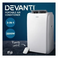 Wholesale 🥰 Hot Sale 🔔 Devanti Portable Air Conditioner 33W PAC-A-22K-WH ✔️ 🥰 -Appliances Sales 888630220 5 720x928