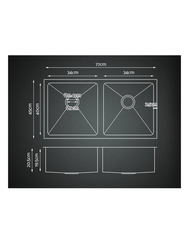 Brand new ๐ Deals ๐ Cefito Stainless Steel Kitchen Sink 34 77x45mm Silver ๐ ๐ 2 Brand new ๐ Deals ๐ Cefito Stainless Steel Kitchen Sink 34 77x45mm Silver ๐ ๐ - Image 2