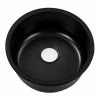 Promo 😉 Best Sale 🤩 Cefito Stone Kitchen Sink Round 43MM Granite Black ❤️ 😉
