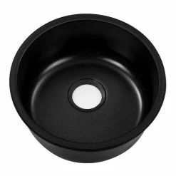 Promo ๐ Best Sale ๐คฉ Cefito Stone Kitchen Sink Round 43MM Granite Black โค๏ธ ๐
