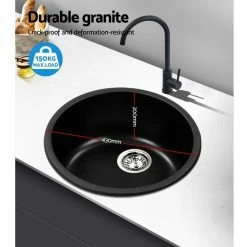 Promo ๐ Best Sale ๐คฉ Cefito Stone Kitchen Sink Round 43MM Granite Black โค๏ธ ๐ 7 Promo ๐ Best Sale ๐คฉ Cefito Stone Kitchen Sink Round 43MM Granite Black โค๏ธ ๐ -Appliances Sales 888634810 4 720x928
