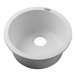 Cheapest ๐ Cheapest ๐ Cefito Stone Kitchen Sink Round 430MM Granite White ๐ ๐